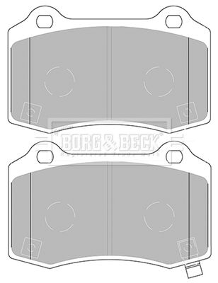 BORG & BECK Комплект тормозных колодок, дисковый тормоз BBP2433
